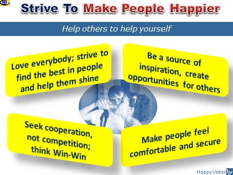 Strive To Make People Happier, Happy Victor emfographics by Vadim Kotelnikov