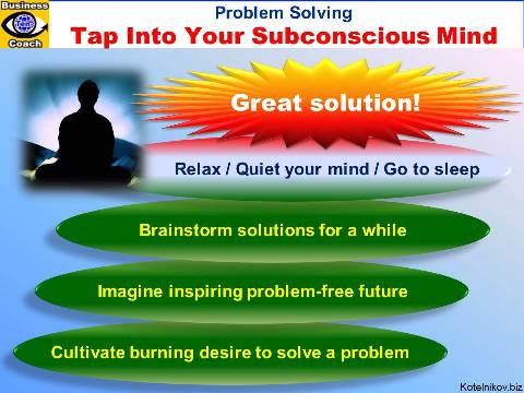 Subconscious Problem Solving